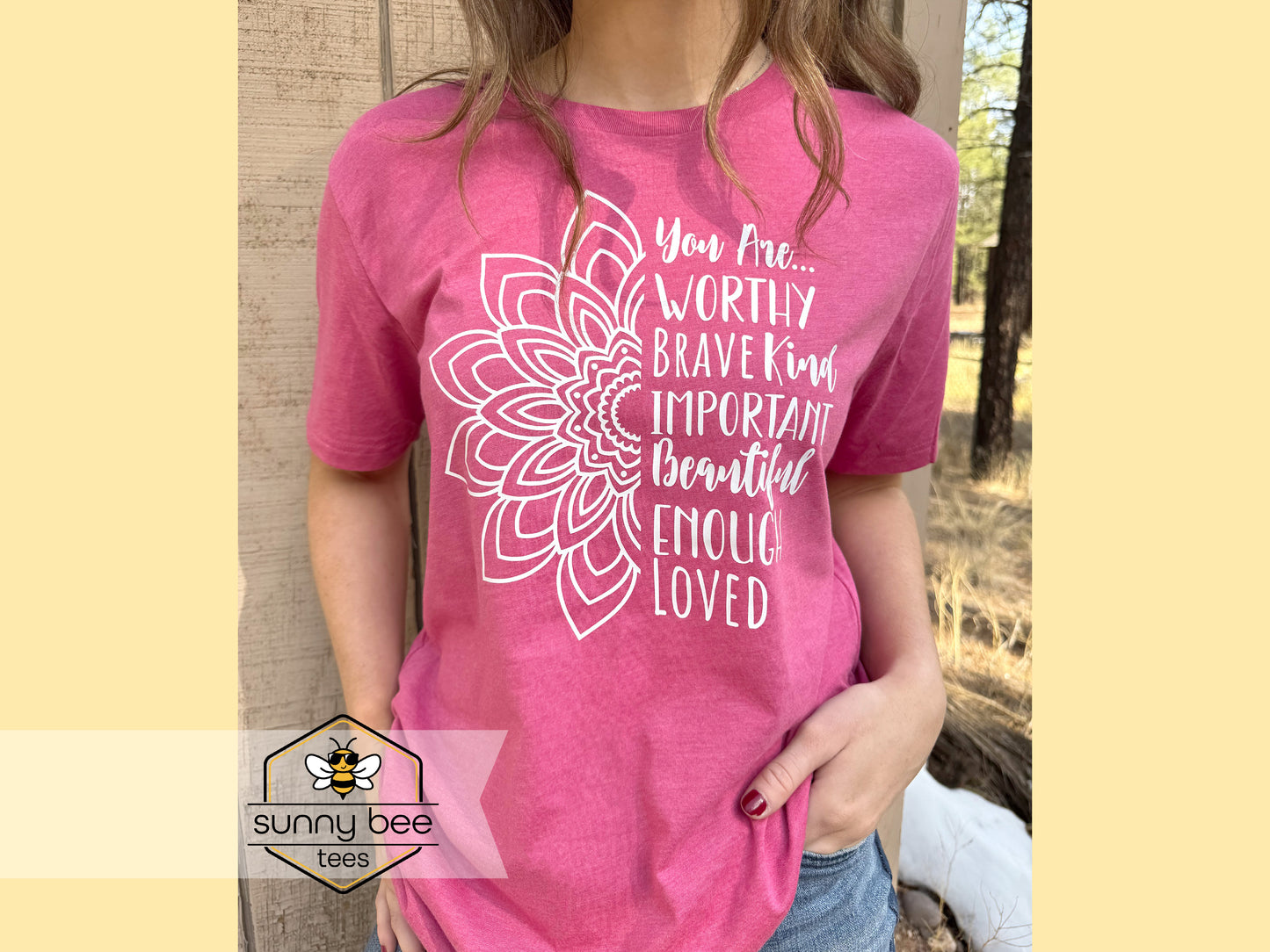 You are Worthy Mandala -Compassionate Reminder T-shirt